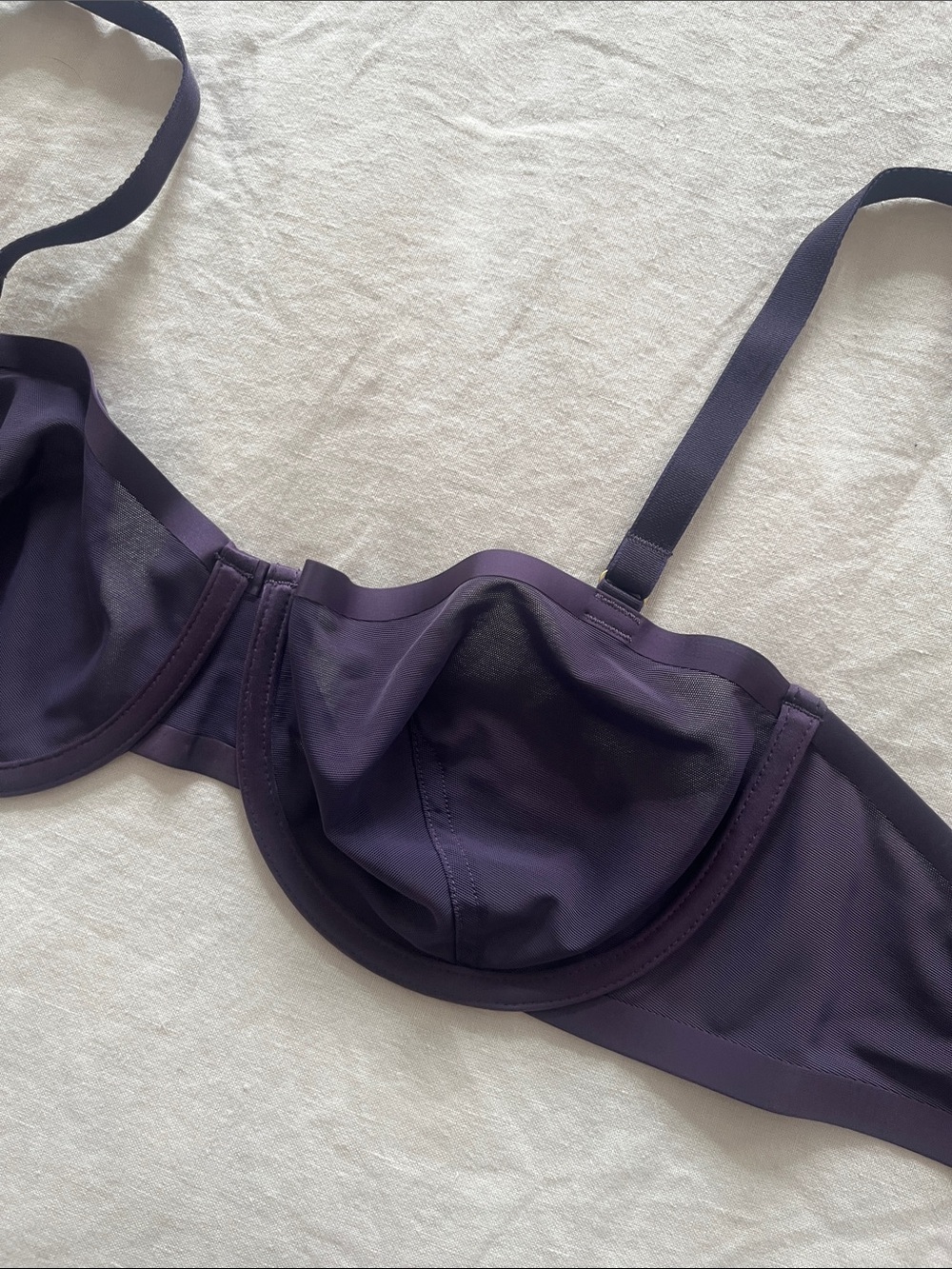 CUUP Mesh Underwire Balconette Bra in Dusk - Picture 2 of 4